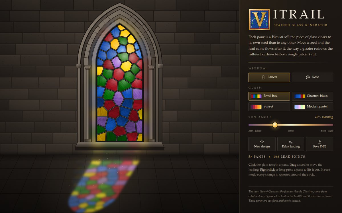 Vitrail — Stained Glass Generator screenshot