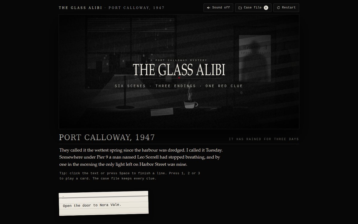 The Glass Alibi screenshot